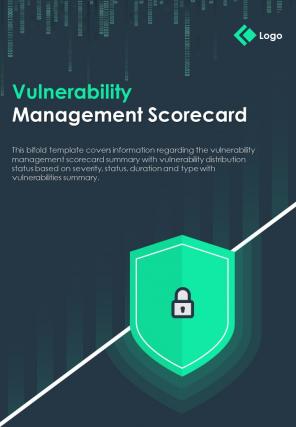 Bi fold vulnerability management scorecard document report pdf ppt template