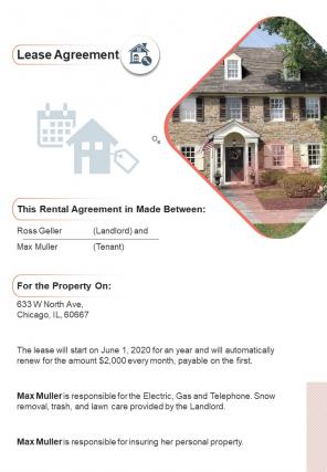 Bifold for house rental and lease agreement document report pdf ppt template one pager