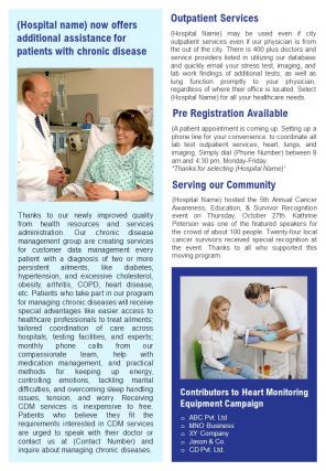 Bifold One Page Medical Service Provider Newsletter Presentation Infographic Ppt Pdf Document