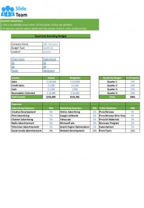Branding Budget Excel Spreadsheet Worksheet Xlcsv XL Bundle V Customizable Informative