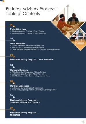 Business advisory proposal sample document report doc pdf ppt