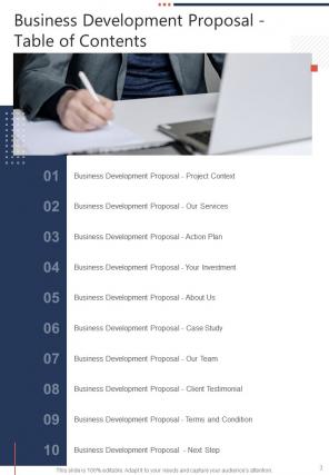 Business development proposal sample document report doc pdf ppt