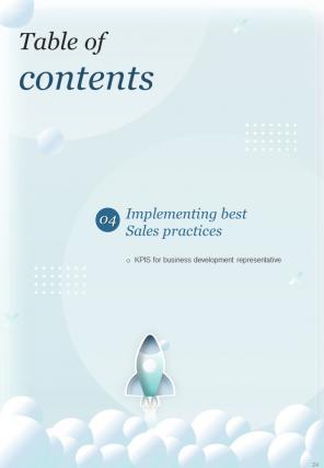 Business Development Representative Playbook Report Sample Example Document