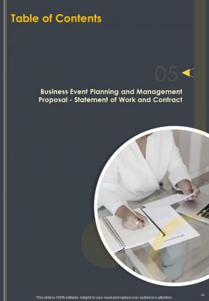 Business event planning and management proposal sample document report doc pdf ppt