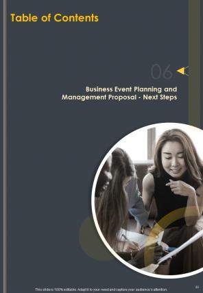 Business event planning and management proposal sample document report doc pdf ppt