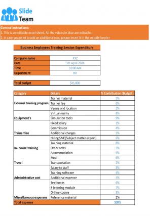 Business Expenditure Excel Spreadsheet Worksheet Xlcsv XL Bundle V Content Ready Good