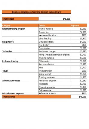 Business Expenditure Excel Spreadsheet Worksheet Xlcsv XL Bundle V Editable Good