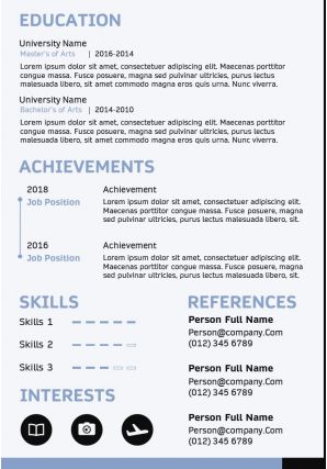 Business professional resume sample a4 cv template