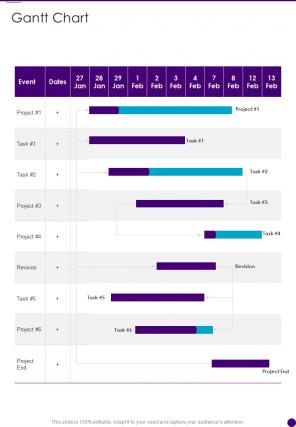 Business To Business Services Proposal Gantt Chart One Pager Sample Example Document