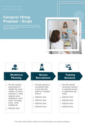 Caregiver Hiring Proposal Scope One Pager Sample Example Document