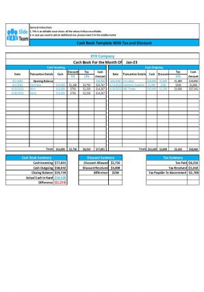 Cash Book Excel Spreadsheets Excel Spreadsheet Worksheet Xlcsv XL Bundle