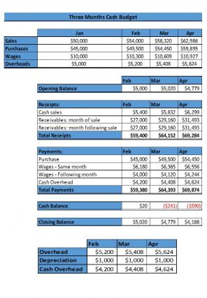 Cash Budget Excel Spreadsheet Worksheet Xlcsv XL Bundle Colorful Compatible