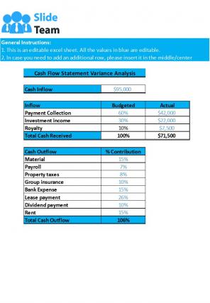 Cash Flow Statement Excel Spreadsheet Worksheet Xlcsv XL Bundle V Informative Good