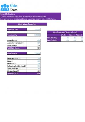 Cash Projection Excel Sheets Spreadsheet Worksheet Xlcsv XL Bundle V Impressive Editable