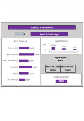 Cash Projection Excel Sheets Spreadsheet Worksheet Xlcsv XL Bundle V Visual Editable