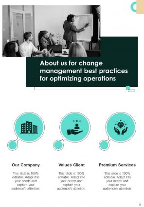 Change Management Best Practices For Optimizing Operations Report Sample Example Document Designed Adaptable