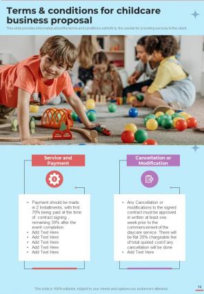 Childcare Business Proposal Report Sample Example Document