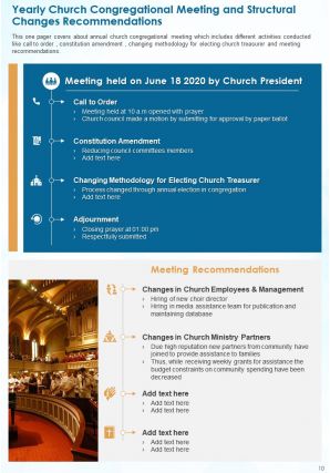 Church annual report pdf doc ppt document report template