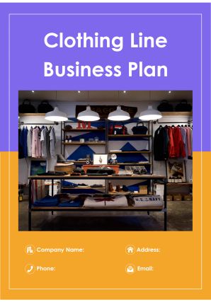 Clothing Line Business Plan Pdf Word Document