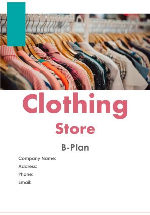 Clothing Store Business Plan Pdf Word Document