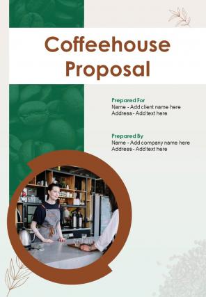 Coffeehouse Proposal Example Document Report Doc Pdf Ppt