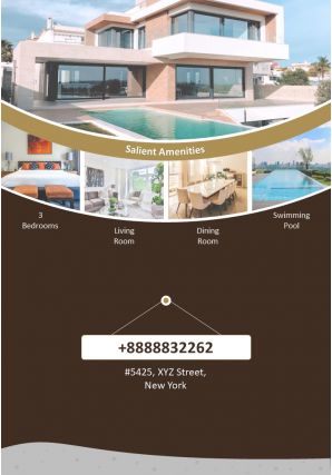 Commercial apartments for sale two page brochure template