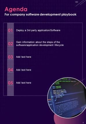 Company Software Development Playbook Report Sample Example Document Informative Impressive