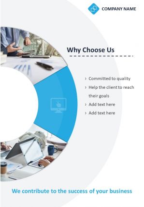 Computer consultant four page brochure template