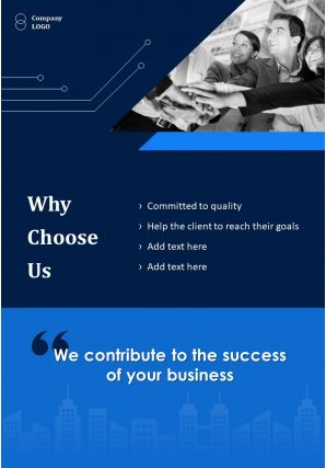 Computer consulting firm four page brochure template