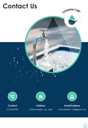 Contact Us Community Water Supply Project Proposal One Pager Sample Example Document