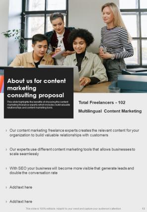 Content Marketing Consulting Proposal Report Sample Example Document