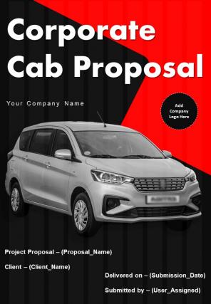 Corporate Cab Proposal Report Sample Example Document