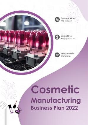 Cosmetic Manufacturing Business Plan Pdf Word Document