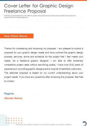Cover Letter For Graphic Design Freelance Proposal One Pager Sample Example Document