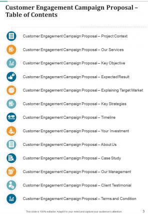 Customer engagement campaign proposal sample document report doc pdf ppt