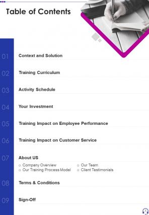 Customer Service Training Proposal Example Document Report Doc Pdf Ppt