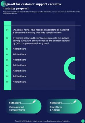 Customer Support Executive Training Proposal Report Sample Example ...