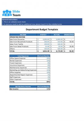 Department Budget Sheet Excel Spreadsheet Worksheet Xlcsv XL SS