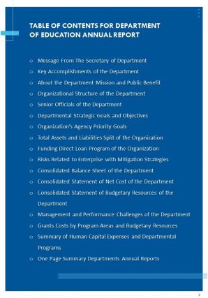 Department of education annual report pdf doc ppt document report template