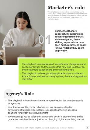 Digital Marketing Playbook For Driving Privacy And Performance Report Sample Example Document Compatible Analytical