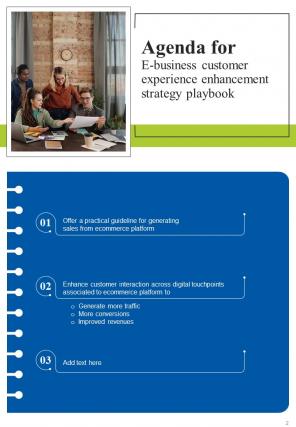 E Business Customer Experience Enhancement Strategy Playbook Report Sample Example Document Appealing Downloadable