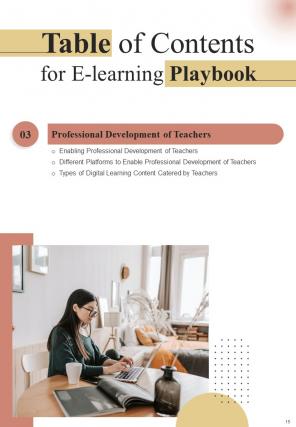 E Learning Playbook Report Sample Example Document Pre-designed Adaptable