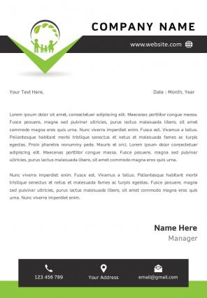 Ecology letterhead design template