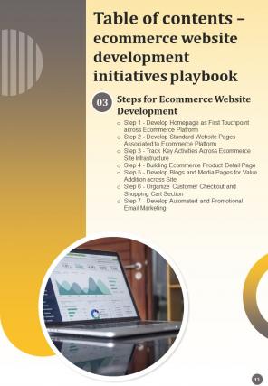 Ecommerce Website Development Initiatives Playbook Report Sample Example Document Captivating Professionally