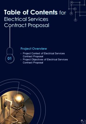 Electrical Services Contract Proposal Report Sample Example Document