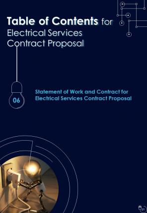Electrical Services Contract Proposal Report Sample Example Document