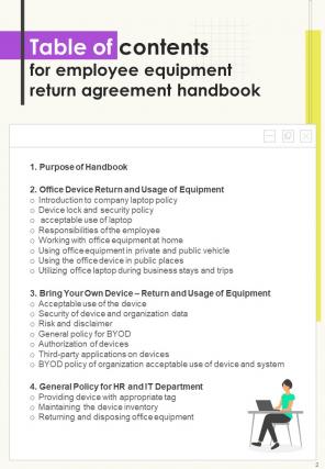 Employee Equipment Return Agreement Handbook HB Impressive Compatible