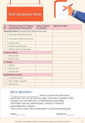 Employee Exit Policy A4 Handbook Hb V Designed Idea