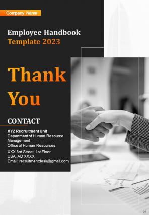 Employee Handbook Template HB Compatible Interactive