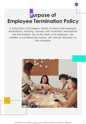 Employee Layoff Policy A4 Handbook HB V Attractive Adaptable
